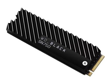 WD BLACK SN750 NVMe SSD 500GB with HEATSINK